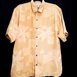 Tommy Bahama Mens Tropical Palms Print 100% Silk Button-Up Camp Shirt Size M
